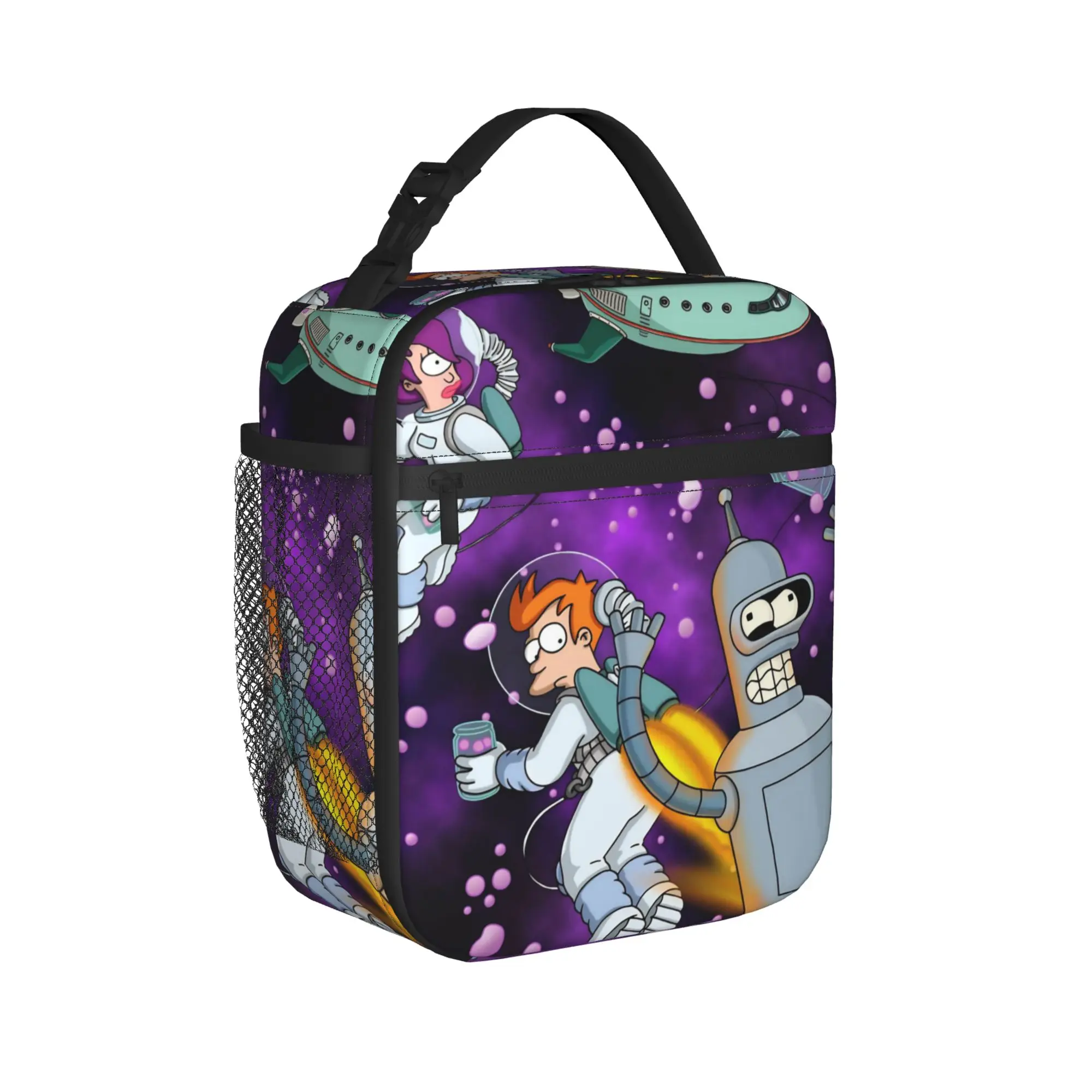 Futuramaed Benders Cartoon Comic Thermal Insulated Lunch Bag for Office  Portable Bento Box Men Women Thermal Cooler Food Box