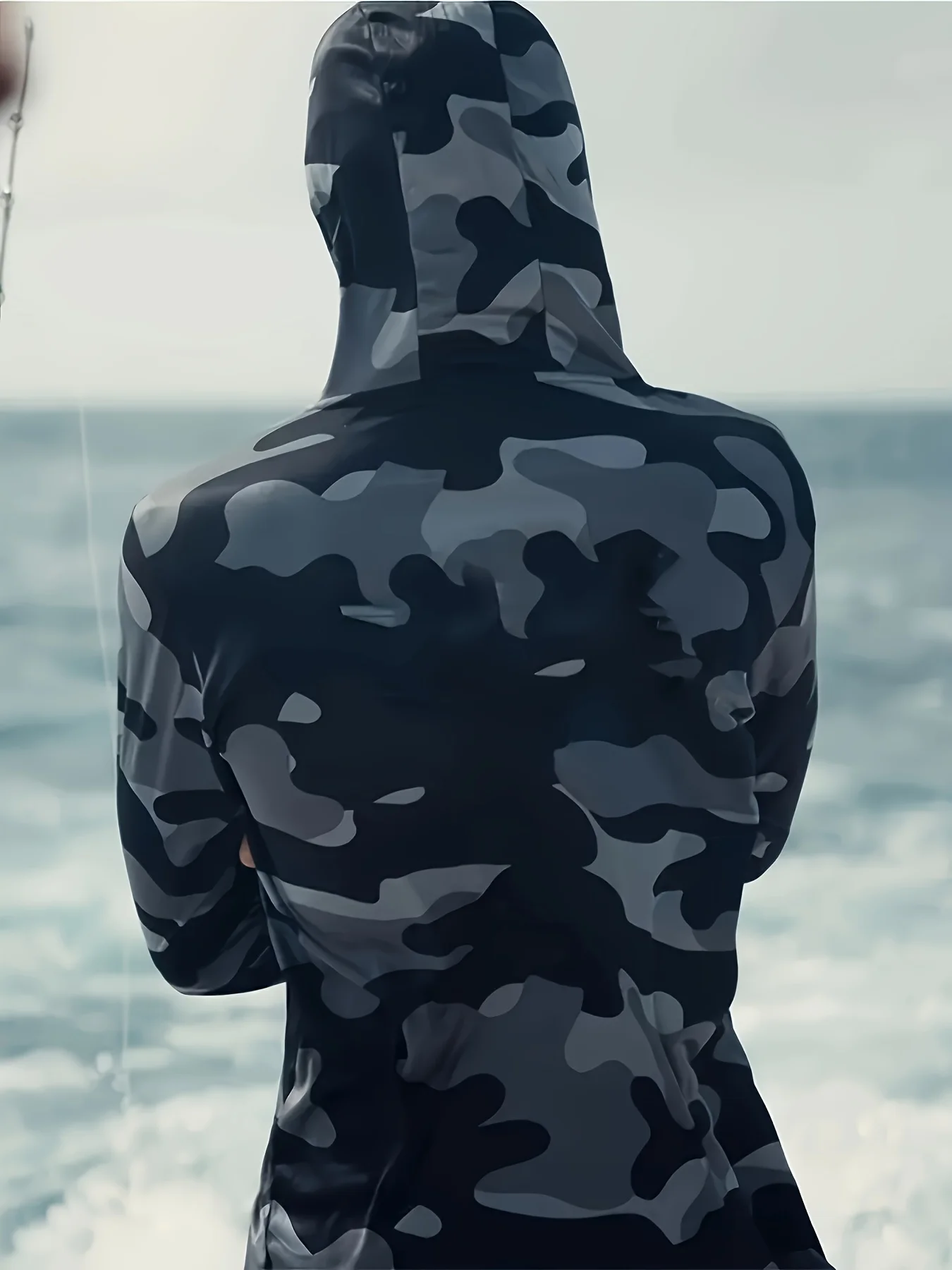 European and American Men's Summer Fashion Camouflage Print Soft Breathable Fishing Suit Long Sleeved T-Shirt Outdoor Casual Top image 4