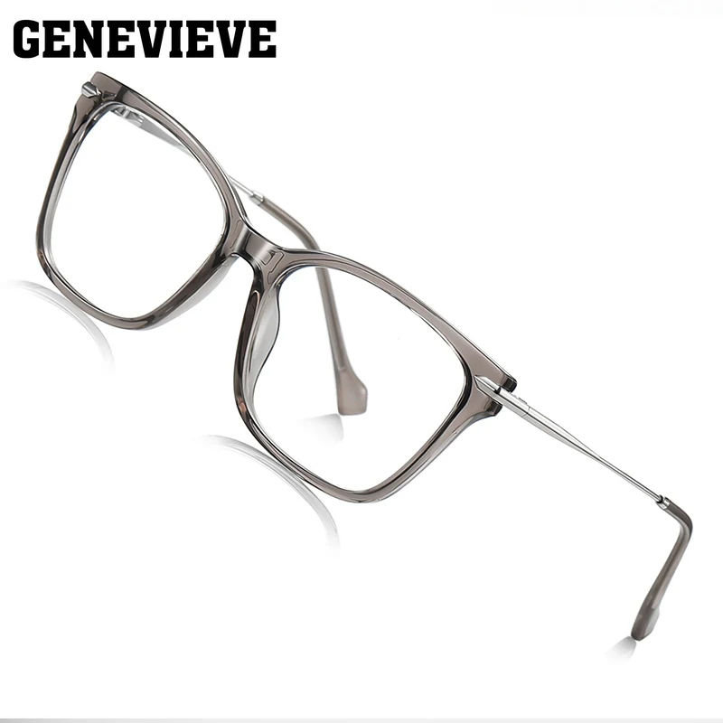 GENEVIEVE إطار مربع هندسي جديد تصميم بسيط مضاد للضوء الأزرق نظارات فوتوكروميك وصفة طبية قابلة للتخصيص LS242 #2