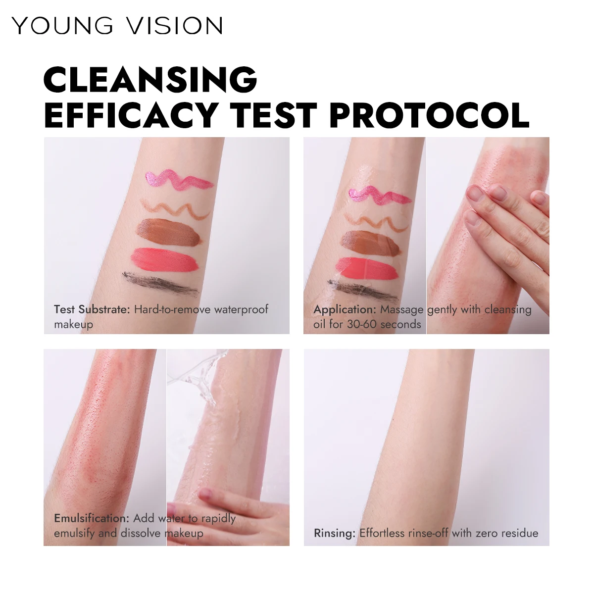 YOUNG VISION ชุดน้ำมันทำความสะอาดผิวหน้า 5 ชิ้น/10 ชิ้น กลิ่นกุหลาบ น้ำมันล้างเครื่องสำอาง สูตรอ่อนโยน ไม่ระคายเคือง ทำความสะอาดรูขุมขน ชุดล้างเครื่องสำอาง