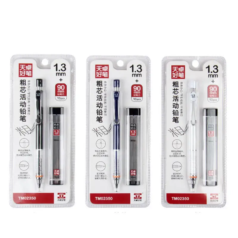 Mechanical Pencil 1.3mm 3B Pencil Refills High Quality Automatic Pencil Drawing Sketch Office Supplies Stationery