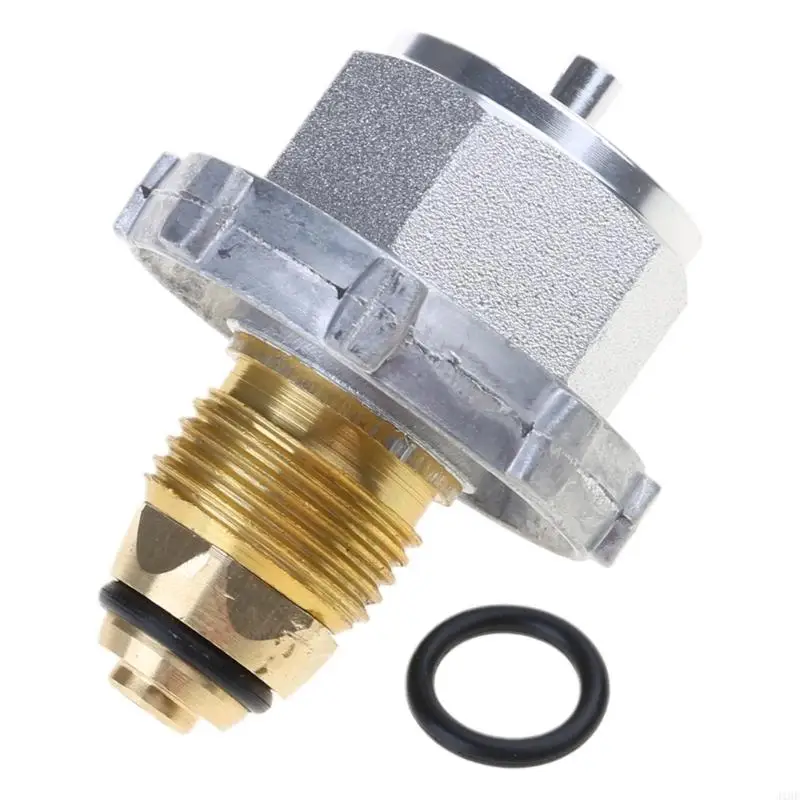 

J1HF Upgraded Brass Propane Inflatable Connector Lightweight & User friendly Adapter Metal Connector for Household Use