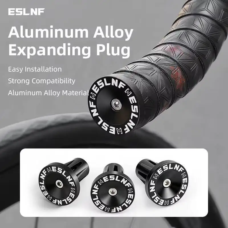 ESLNF Aluminium-Lenkerendkappen, Fahrradgriffstopfen für MTB, BMX, Rennräder, Fahrradzubehör
