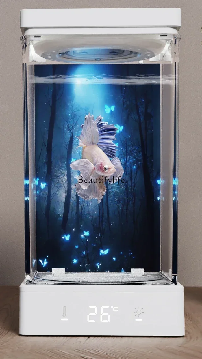 

LD33Living Room Ecological Desktop Fish Tank Office Landscape Fish Farming Dedicated Mini Aquarium