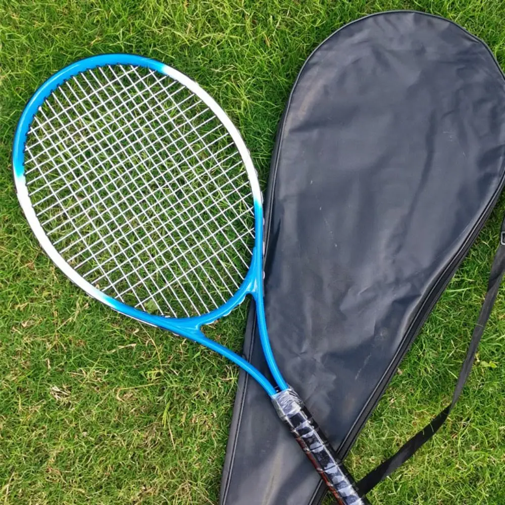 Bolsa de raquetas de tenis para principiantes, cubierta de raqueta de tenis, equipo de ejercicio, suministros deportivos, Mangas de raqueta, azul, negro