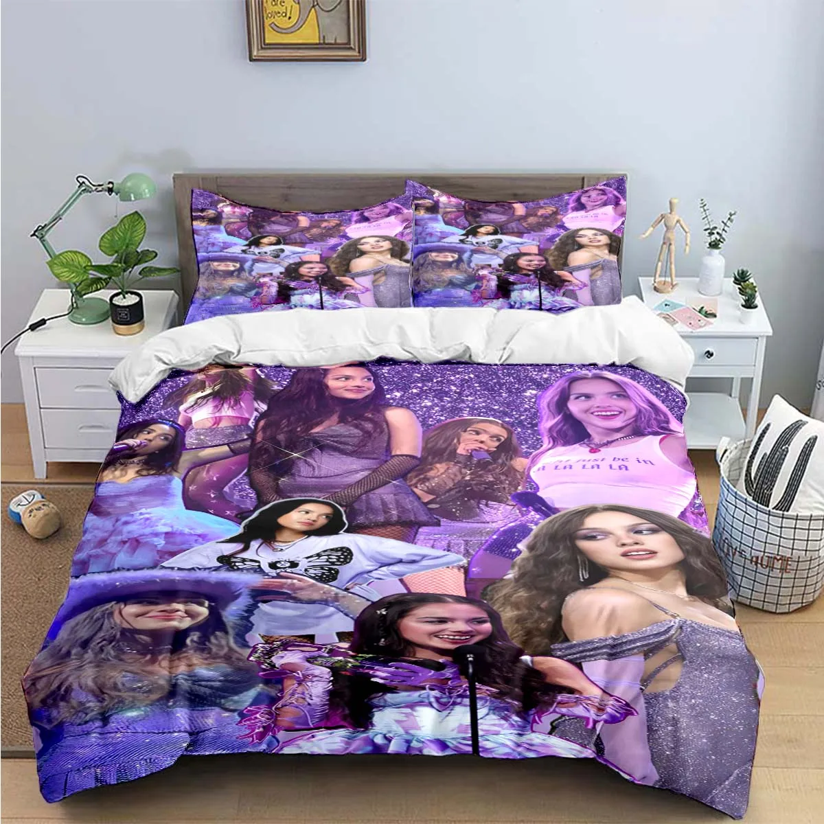

Hot Pop Female Singer Print Bedding Sets Bed Adult Boy Girl Bedroom Decoration Children Single Double Large Size S-Sour Gift