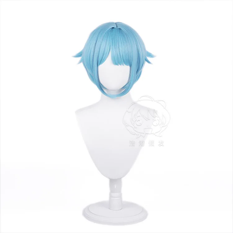 Conjunto estrelas shino hajime perucas mulher céu azul cabelo curto festa de halloween desempenho peruca anime con cosplay acessórios traje