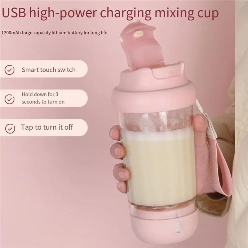 

AZ-580Ml Portable Electric Blender USB Rechargeable, Ideal For Coffee & Protein Shakes, Fitness Accessory
