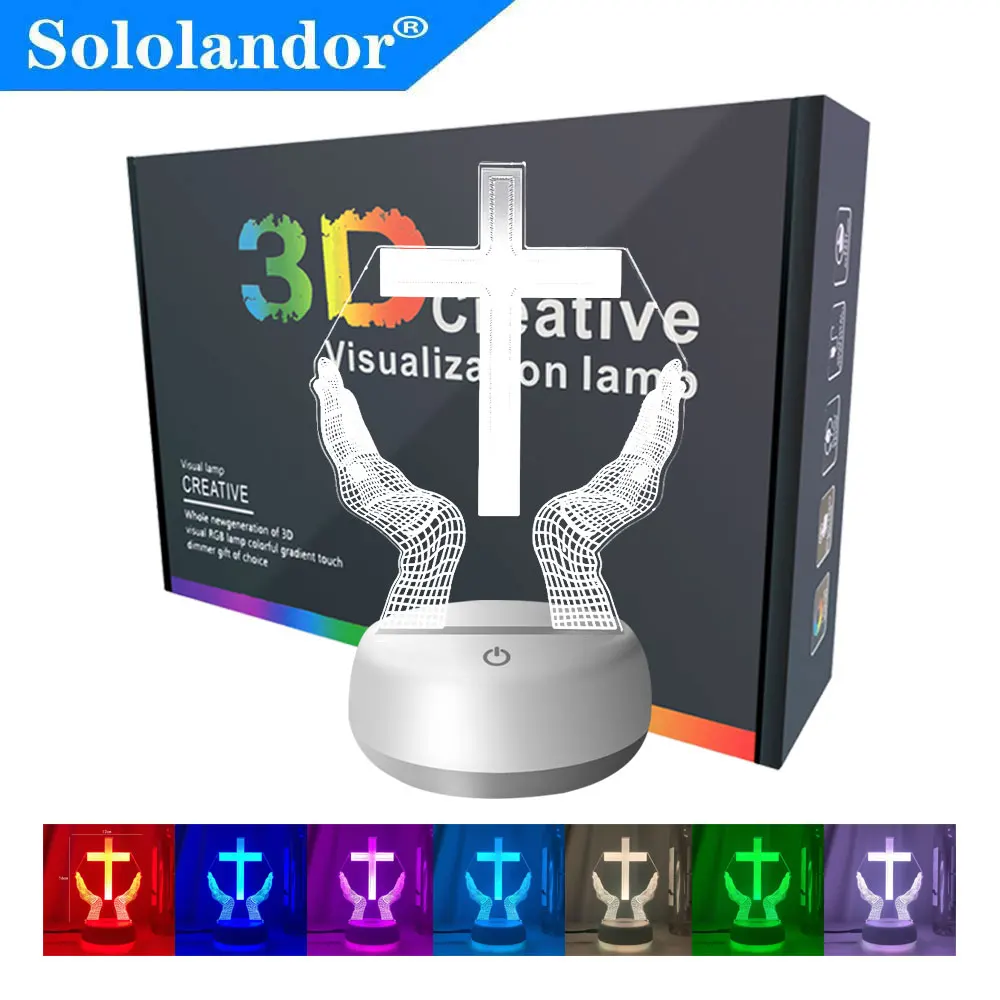 

Crucifixion of Jesus Led Night Light for Church Decoration Lights Cool Gifts for Christians Usb Battery Powered Room Table Lamps