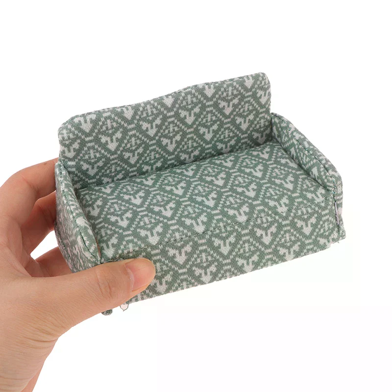 Puppenhaus Sofa Micro Szene handgemachte Montage DIY Modell Miniatur Möbel Spielhaus Landschaft Puppen Zubehör