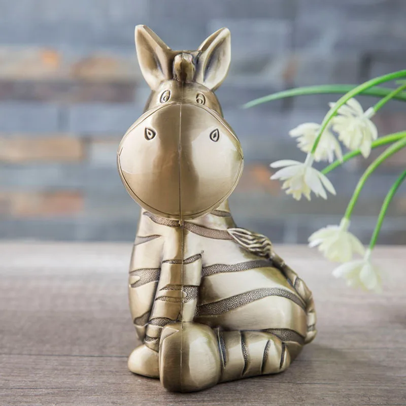 Anti-drop Metal  money box saving box , Cute Animal Banknote Coin Piggy Bank Home Decoration Children's Festival Birthday Gifts