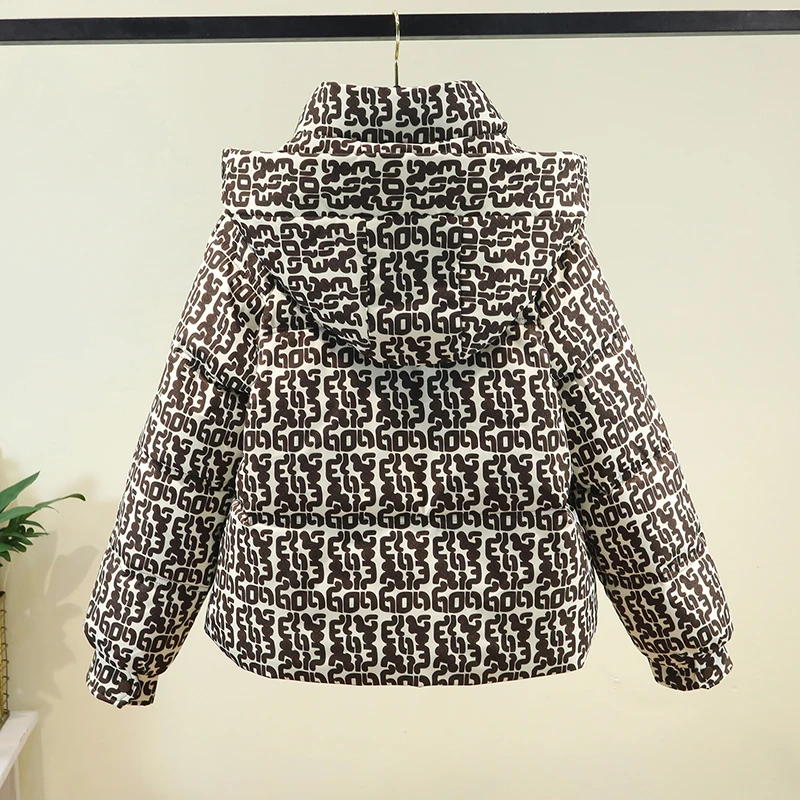 العصرية ort down القطن Jaet المرأة حجم صغير انفصال قبعة فضفاضة تناسب الشتاء Thiened معطف القطن الكورية Sle طويل Sl... #4