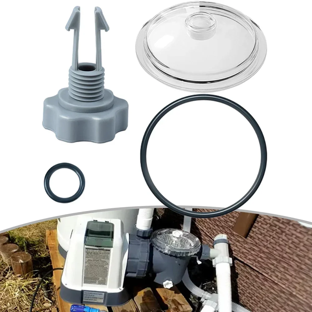 Leaf Trap Cover Lid With O-Ring Valve Kit For Intex-12in Sand Filter Pump SF80110-1 Outdoor Pool Replacement Accessories