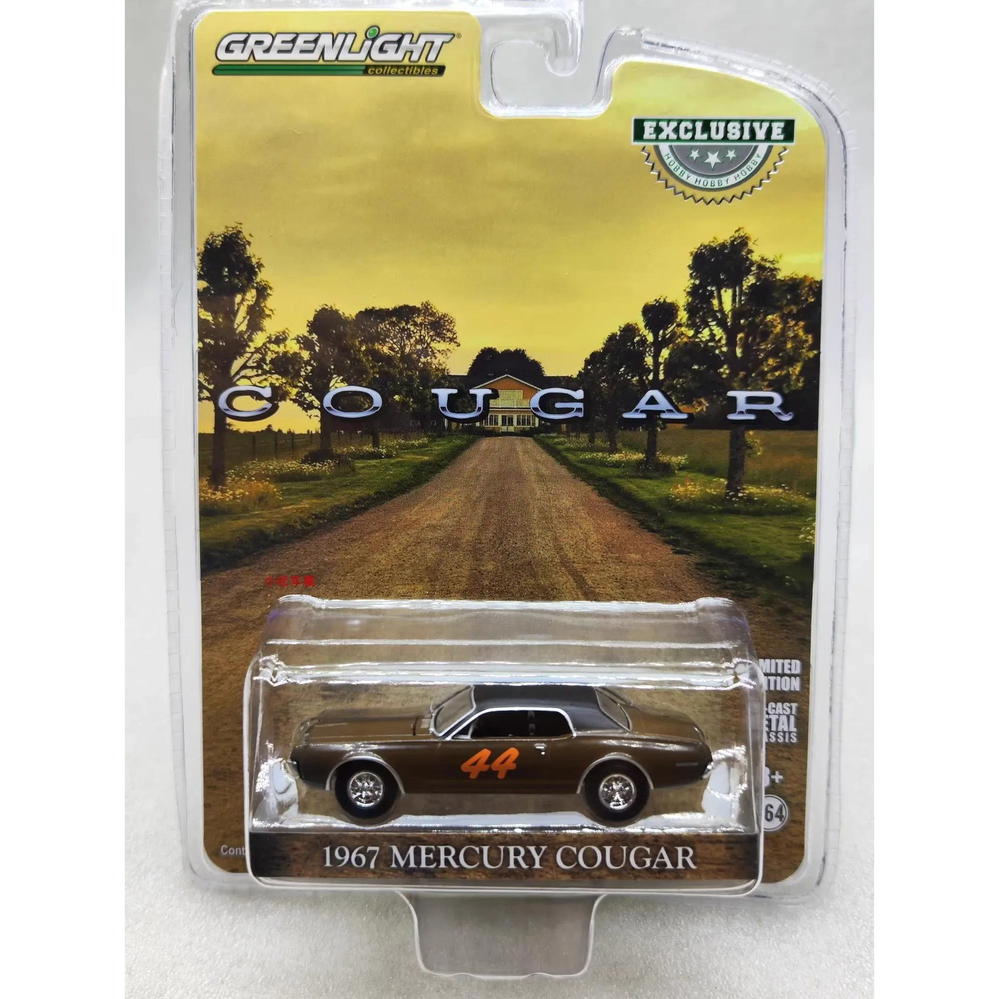 

GreenLight 1:64 1967 Mercury Cougar Mercury Cougar Racing 44 Diecast Alloy Car Model Collectible Gift