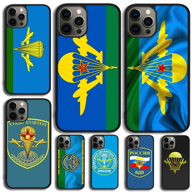 Russia Airborne Phone Case For iPhone 16 15 14 13 12 Mini 11 Pro Max Plus X XS Max XR Cover Shell coque