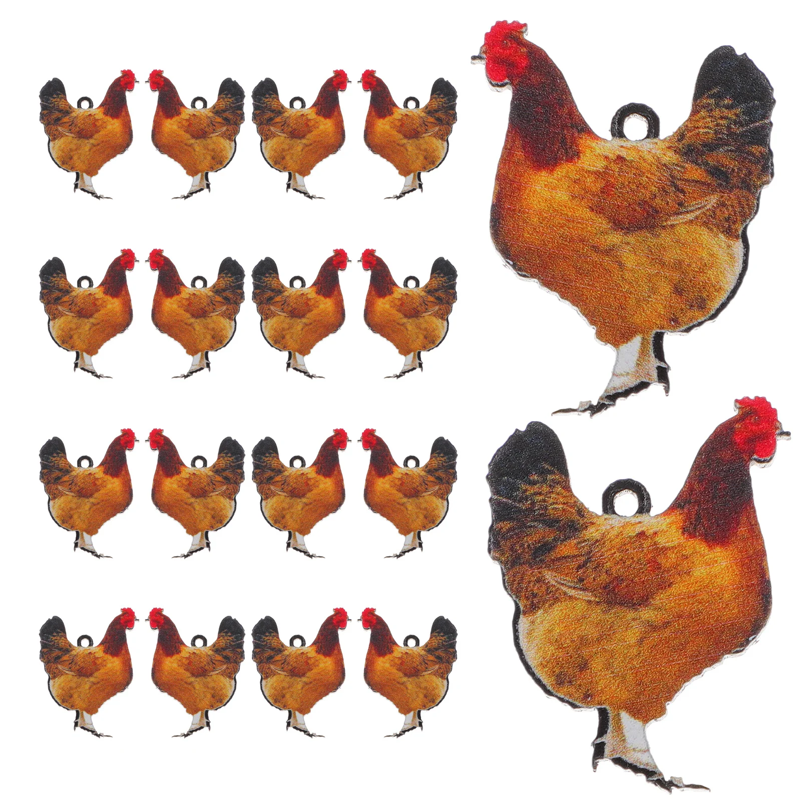 

20Pcs Animal Charm Pendant Chicken Design DIY Accessories for Bracelets Necklaces Cute Craft Beads Jewelry Making Supply