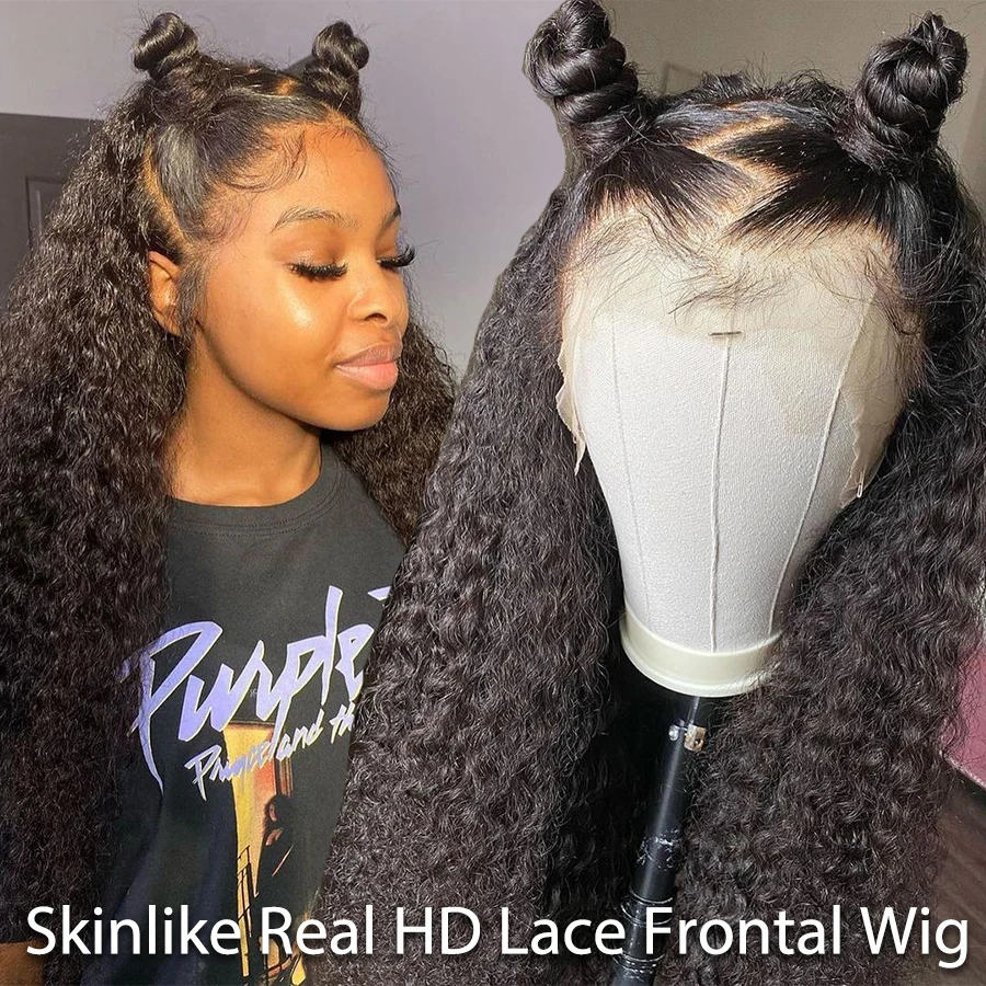 

250% HD Lace Frontal Wigs Curly Wigs Human Hair Wigs Deep Curly 13x4 HD Transparent Lace Wig Melt Skins Pre Plucked For Woman