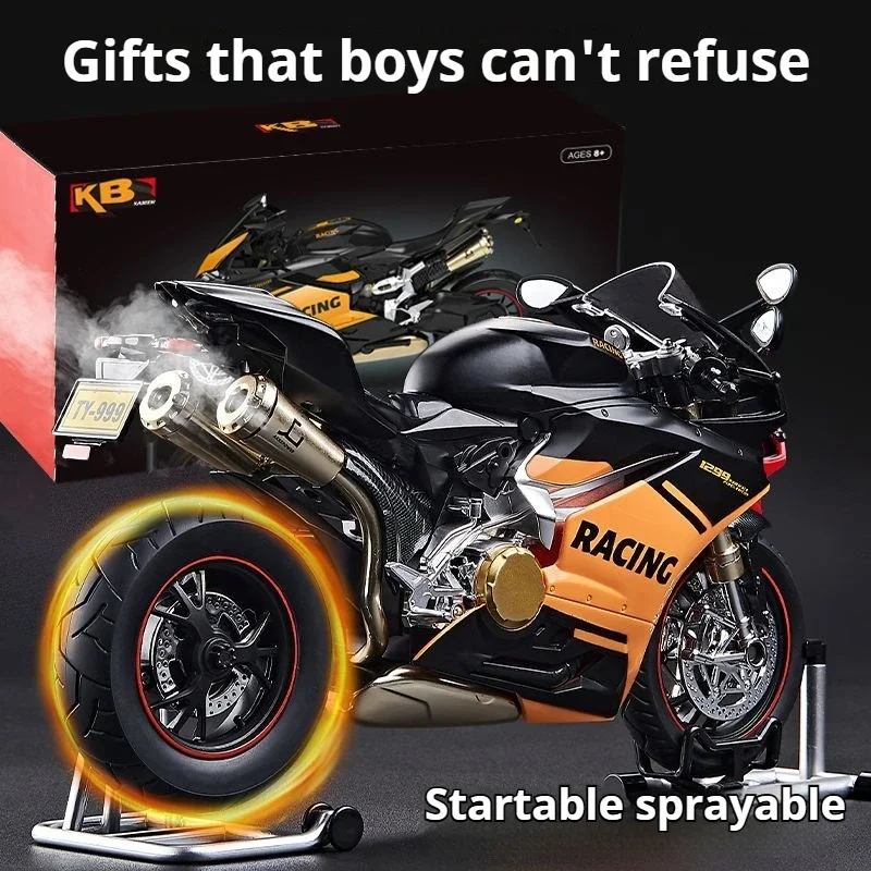 

Ducati 1299 Motorcycle Model, 1:9 Scale Electrically Painted Model, Alloy Motorcycle Decor, Car Interior Decor, Gift for Boys
