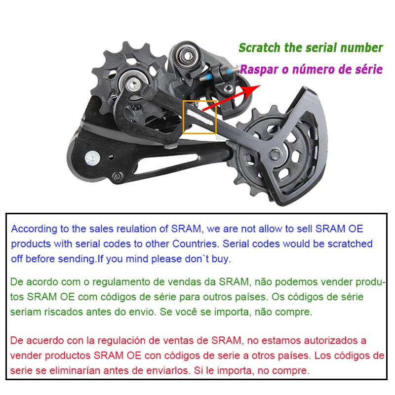 SRAM SX NX GX Eagle MTB Bike 12v 12-SPEED Rear Derailleur Long