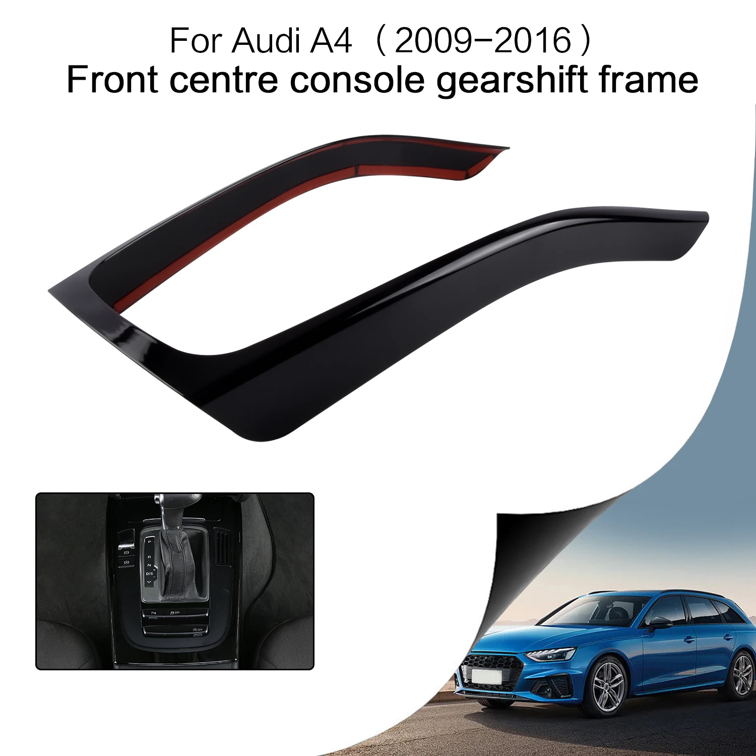 

Car Front Center Console Gear Shift Frame Decoration Cover Trim For Audi A4 B8 A5 2009-2016 ABS Car Styling Interior Modified