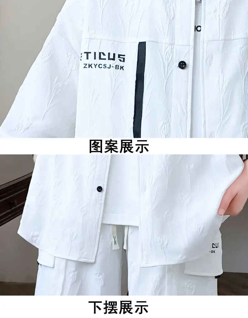 Neue 2026 Sommer Kurzarm-Shirt & Five-Cent-Shorts Freizeit Herren-Sets Kleidung Jugend 2-teilige Outfits Streetwear Oberteile & Hosen – Detail 19