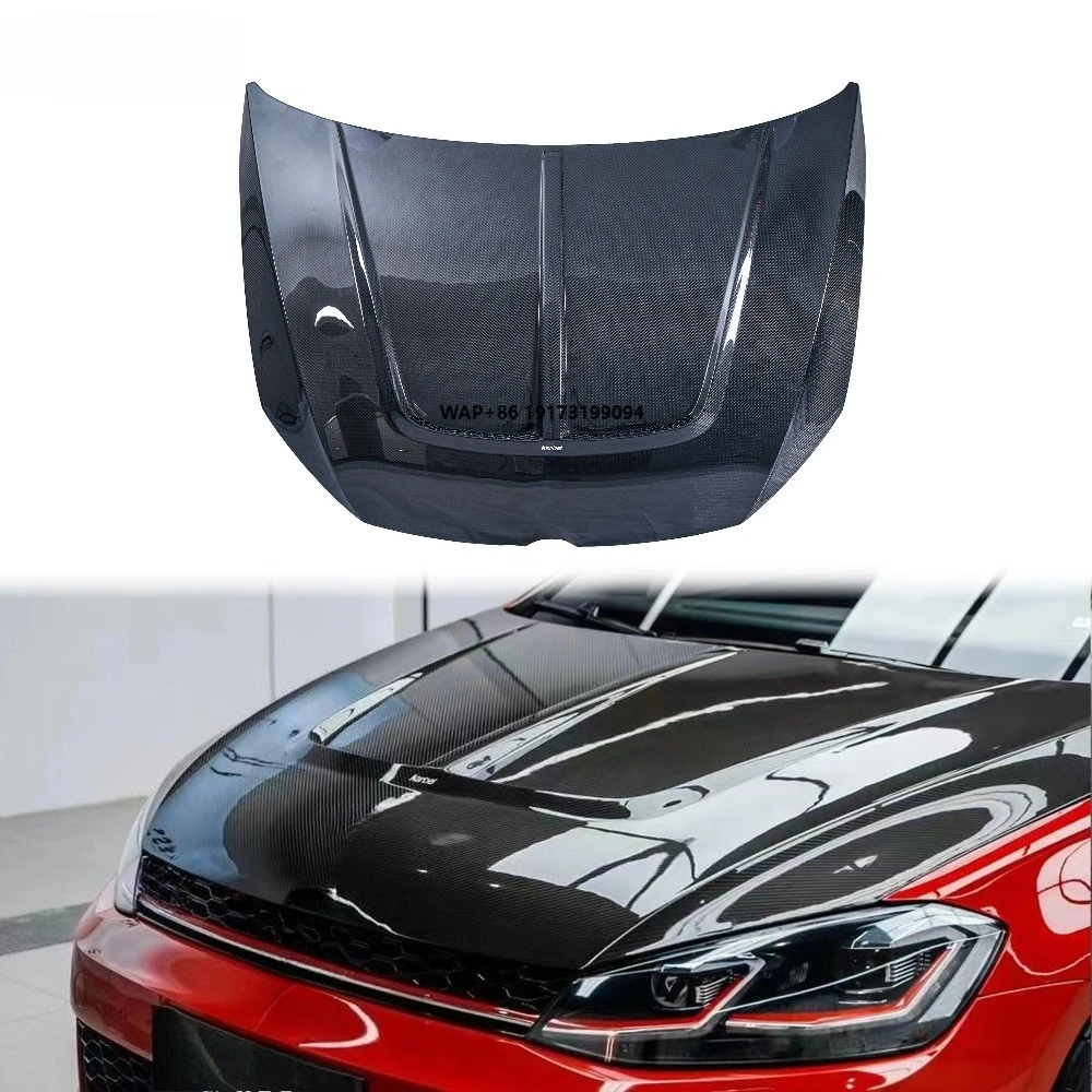 Hood Kb Style Dry Carbon Fiber Hood for Golf 7.5 R Gti 2006-2019