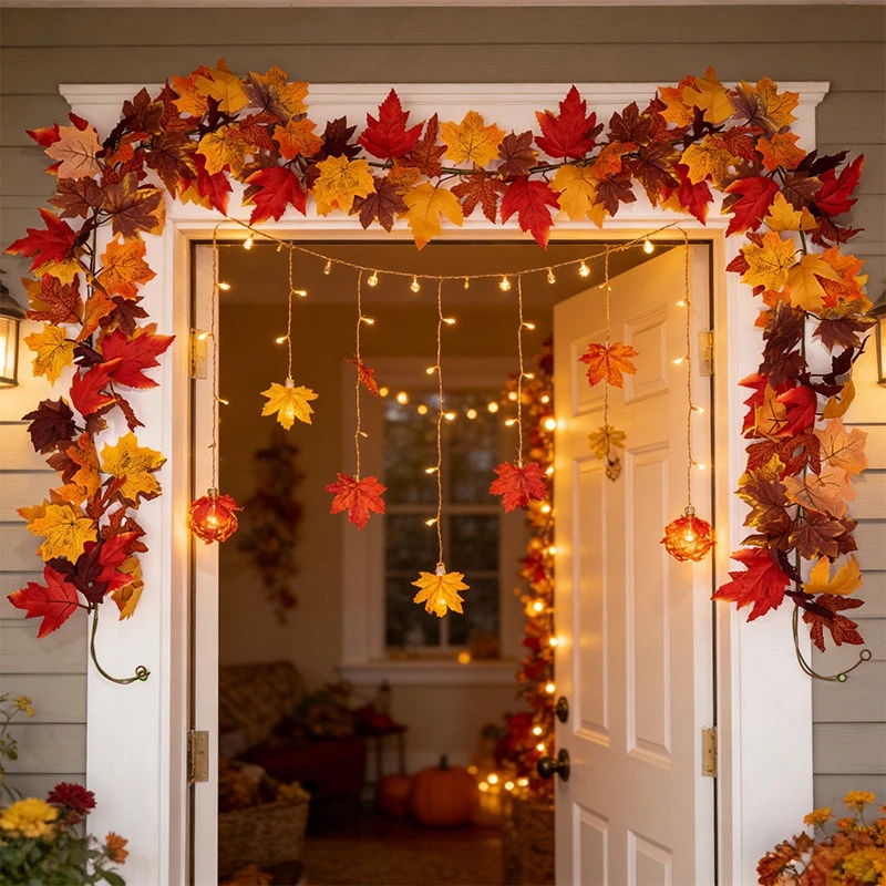 Artificial Maple Leaf Garland 2