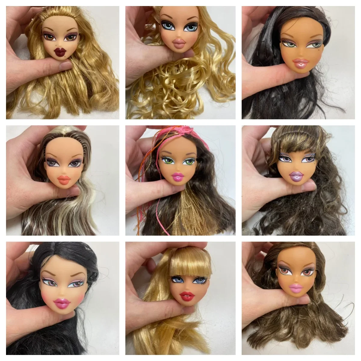 Beautiful Bratzdoll Makeup Doll Girls Love Cute Dolls head plastic head