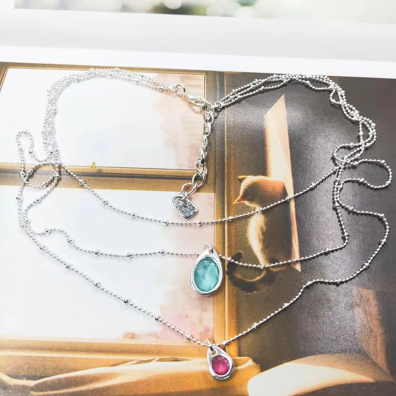 MAY 2022 New Stainless steel alloy Silver Color Bead Necklace Can Be Given As A Gift To Women with Free Wholesale Shipping