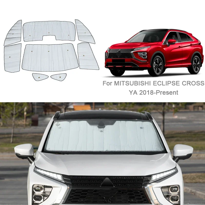 Car Sunshades UV Protection Cover Side Window Curtain Sun Shade Visor Mat WindshieldFor Mitsubishi ECLIPSE CROSS YA 2018-Present