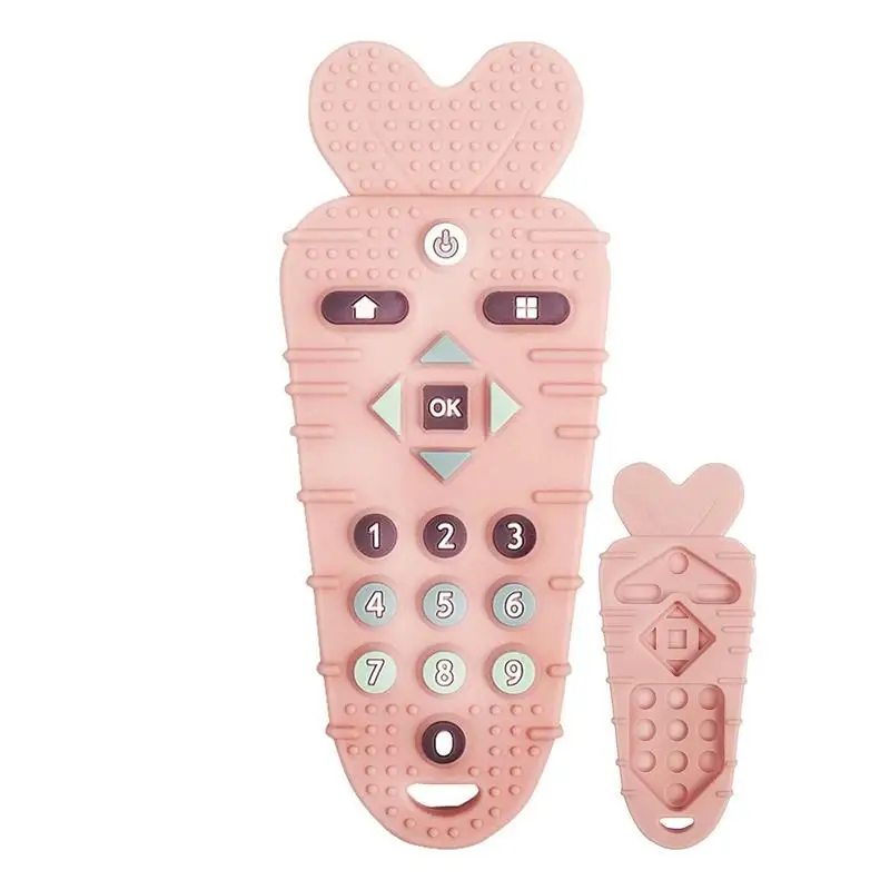 Teething Toys For Kids Cute TV Remote Control Shape Silicone Toddler Teething Toys Kids Teething Toys For Kids 3-12 Months