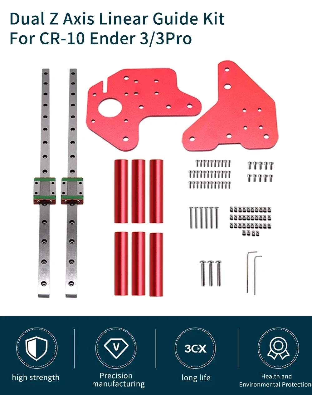 3D Printer Upgrade Dual Z-Axis MGN12C Linear Rails Kit with Fix