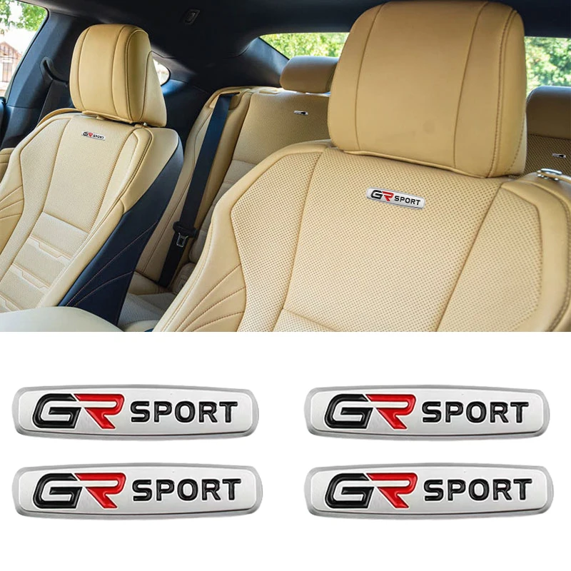 For Toyota GR Sport 3D Metal GR SPORT Nameplate Badge Seat Sticker Sticker For Toyota GR Sport Corolla Prius Harrier Camry C-HR