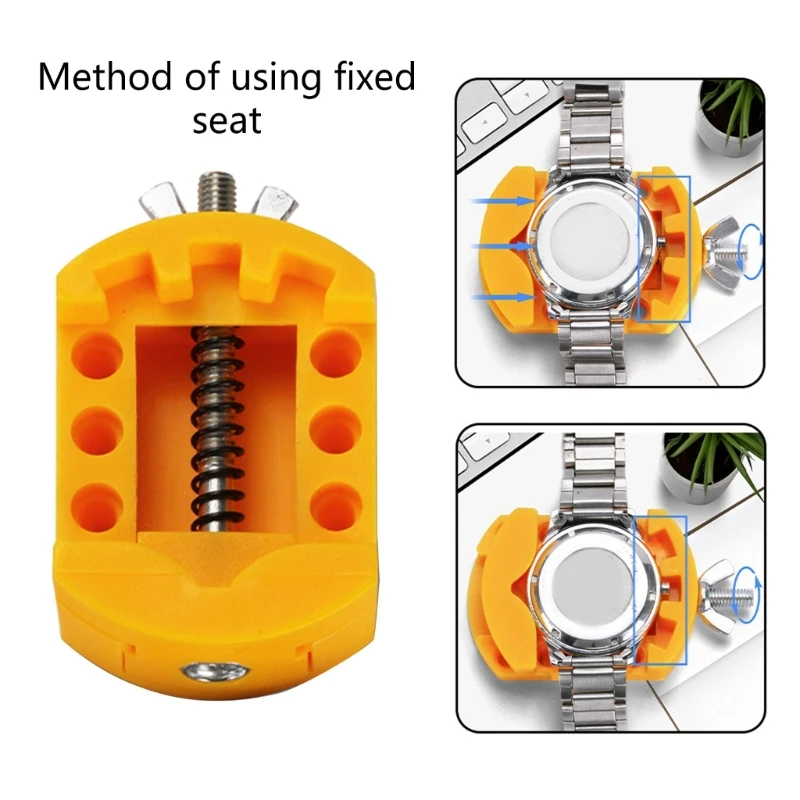 Manutenzione orologio Supporto per rimozione fondello orologio strumenti per sostituzione della batteria da