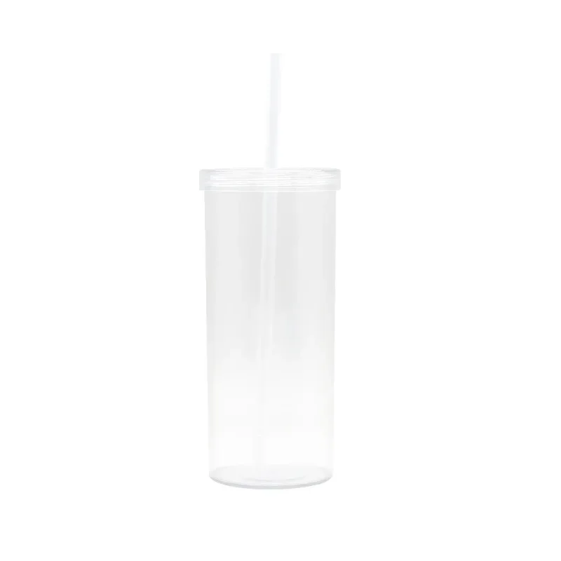 Mainstays 20oz Plastic Tumbler with Screw Top Lid and Straw, Clear