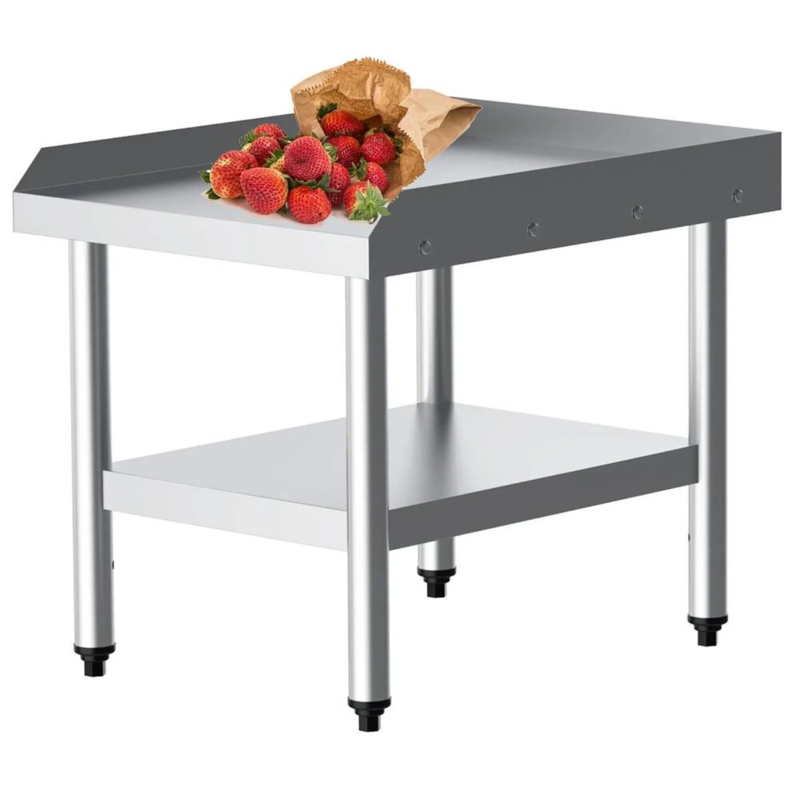 

Work Table with Storage Undershelf Stainless Steel Prep Table for Kitchen Silver United States