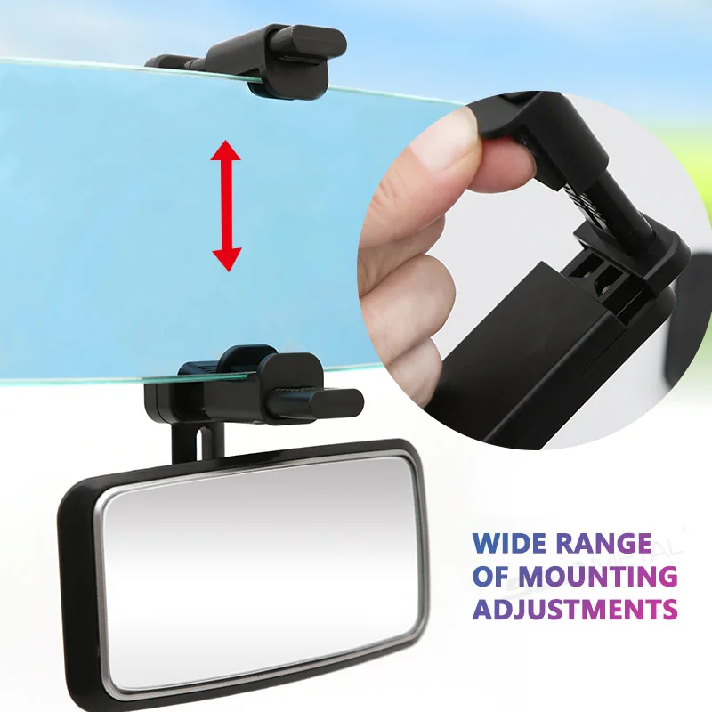 SEAMETAL Car Interior Rear View Mirror Mount Clip 360 Rotatable Adjustable Car Observing Back Seat Auxiliary Mirror Baby Monitor