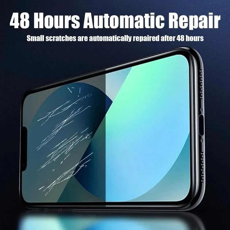 4PCS Protezione Dello Schermo per IPhone 16 15 Pro Max 15 14 Plus 16E Pellicola Idrogel a Copertura Completa per IPhone 11 13 12 Pro 13 Mini X XR Pellicola