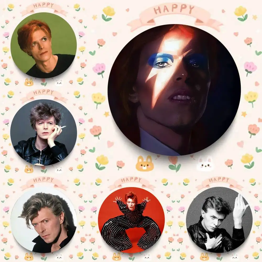 Singer David Bowie Pin Fashion Jewelry Accessories Round Brooch On Backpack Fan Collection Jewelry Badge Gifts