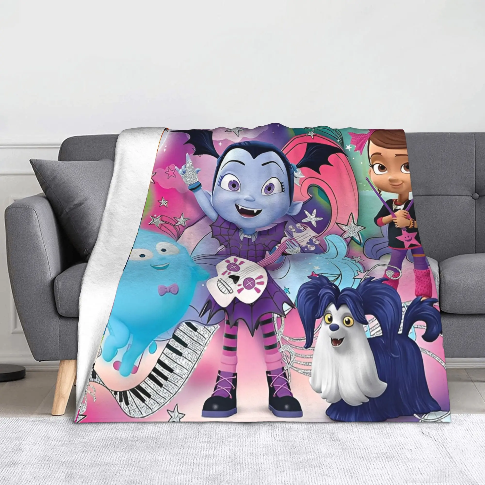 Vampirina في سن المراهقة مصاص دماء بطانية سوبر لينة الدافئة رمي البطانيات للأريكة 50x60 بوصة متعددة الحجم الفراش يلقي #1