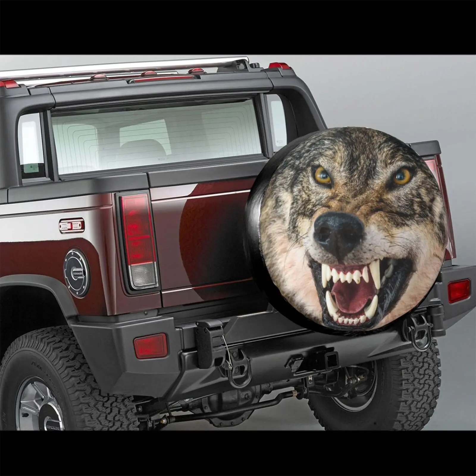 Wolf,3D Printed Wolf Spare Tire Cover Waterproof Dust-Proof UV Sun Wheel Tire Cover Fit For Jeep,Trailer