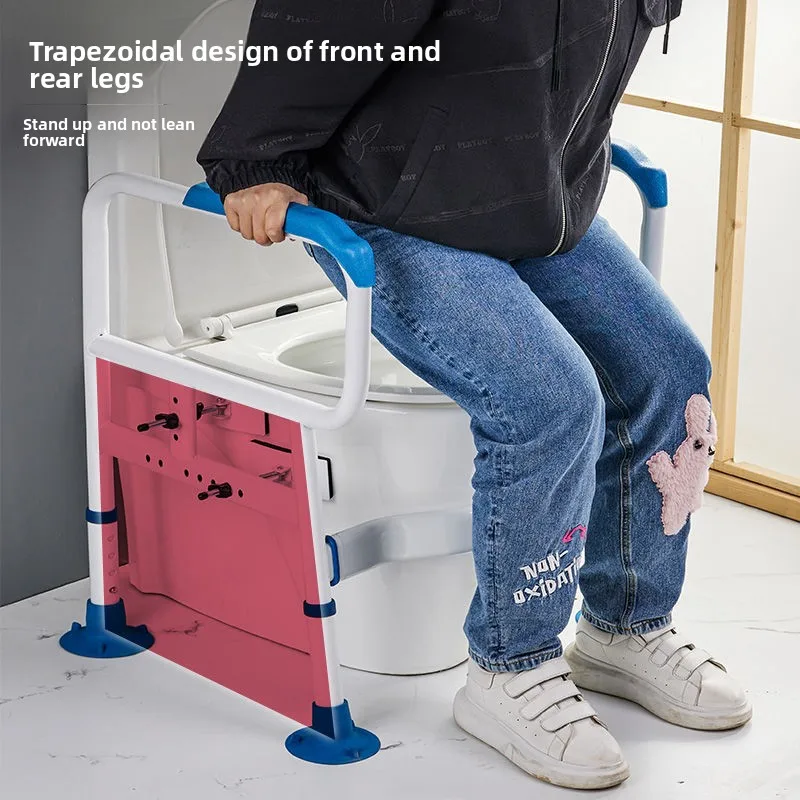 Adjustable Toilet Safety Rails Toilet Safety Frame for Elderly People Toilet Handrail  with 350 LB Capacity Elderly and Disabled