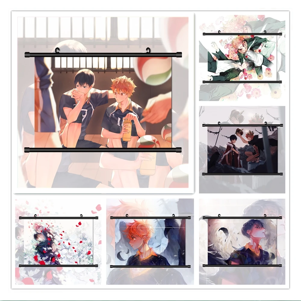 Japan Anime Posters Prints Wall Art Haikyuu Hinata Shouyou Kageyama Tobio Wall Pictures Living Kids Room Canvas Painting Decor