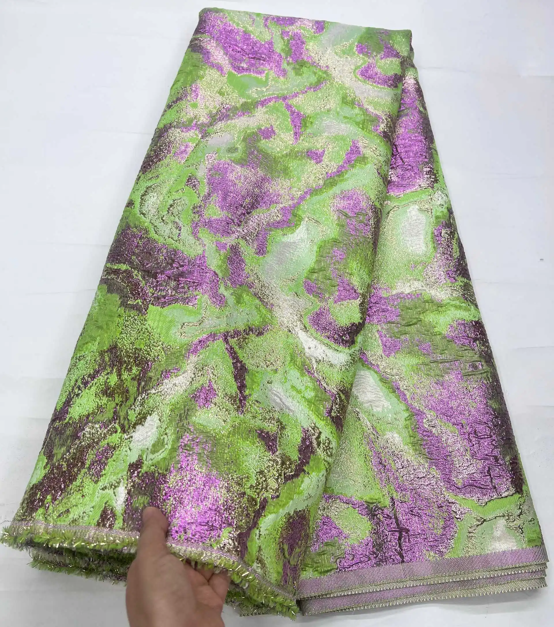 

Высокое качество нигерийское жаккардовое кружево с африканской вышивкой парчовая кружевная ткань для Asoebi женские шитья вечерние платья