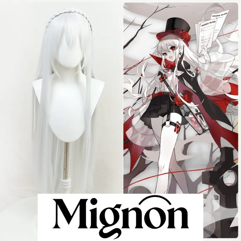 

Парик для косплея Arknights Warfarin с повязкой на голову с косой, подарок на Хэллоуин