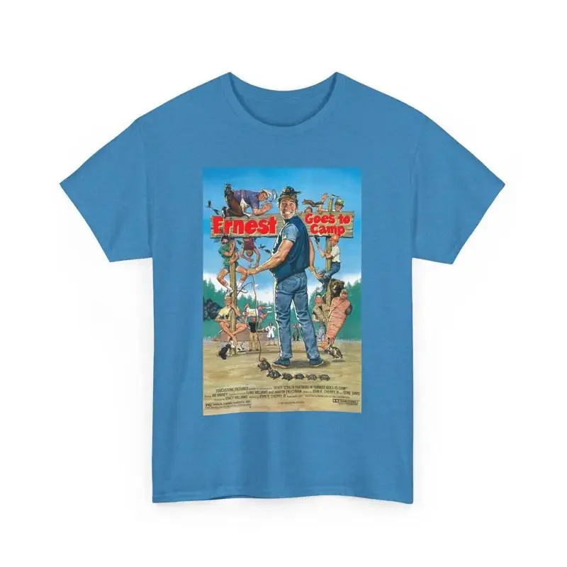 ERNEST GOES to CAMP Heavy Cotton T Shirt Jim Varney Classic 80s Comedy Vern P Worrell