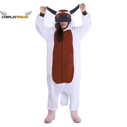 Avatar the Last Airbender Appa Cosplay Costume Onesie Pajamas Unisex Animal Hoodie Sleepwear Suit Jumpsuit Pajamas Cow Bodysuit