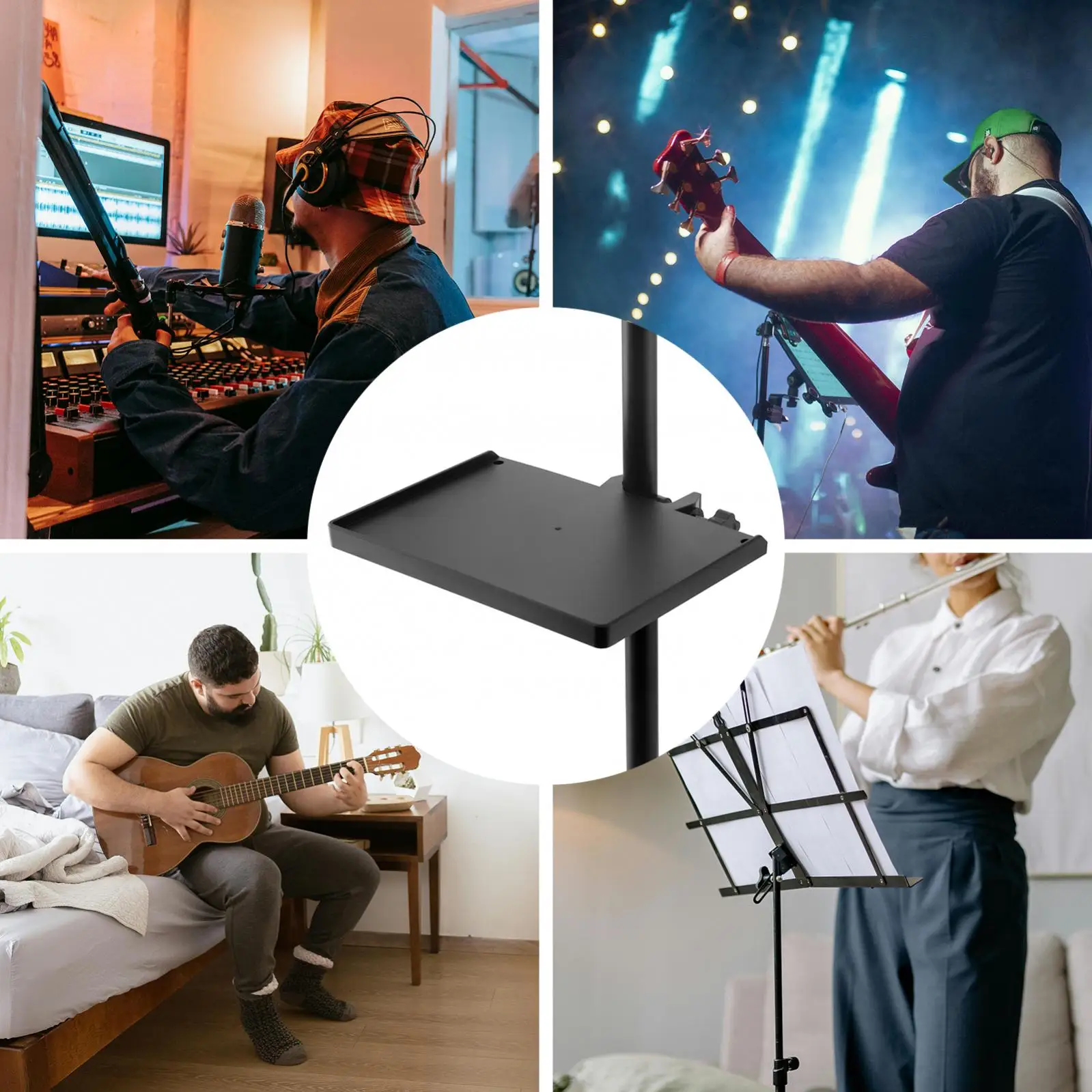 Sound Card Tray Live Microphone Plastic Stand Threaded Clamp Clip Fit for Tripod Bracket Accessories Mobile Phone Bracket