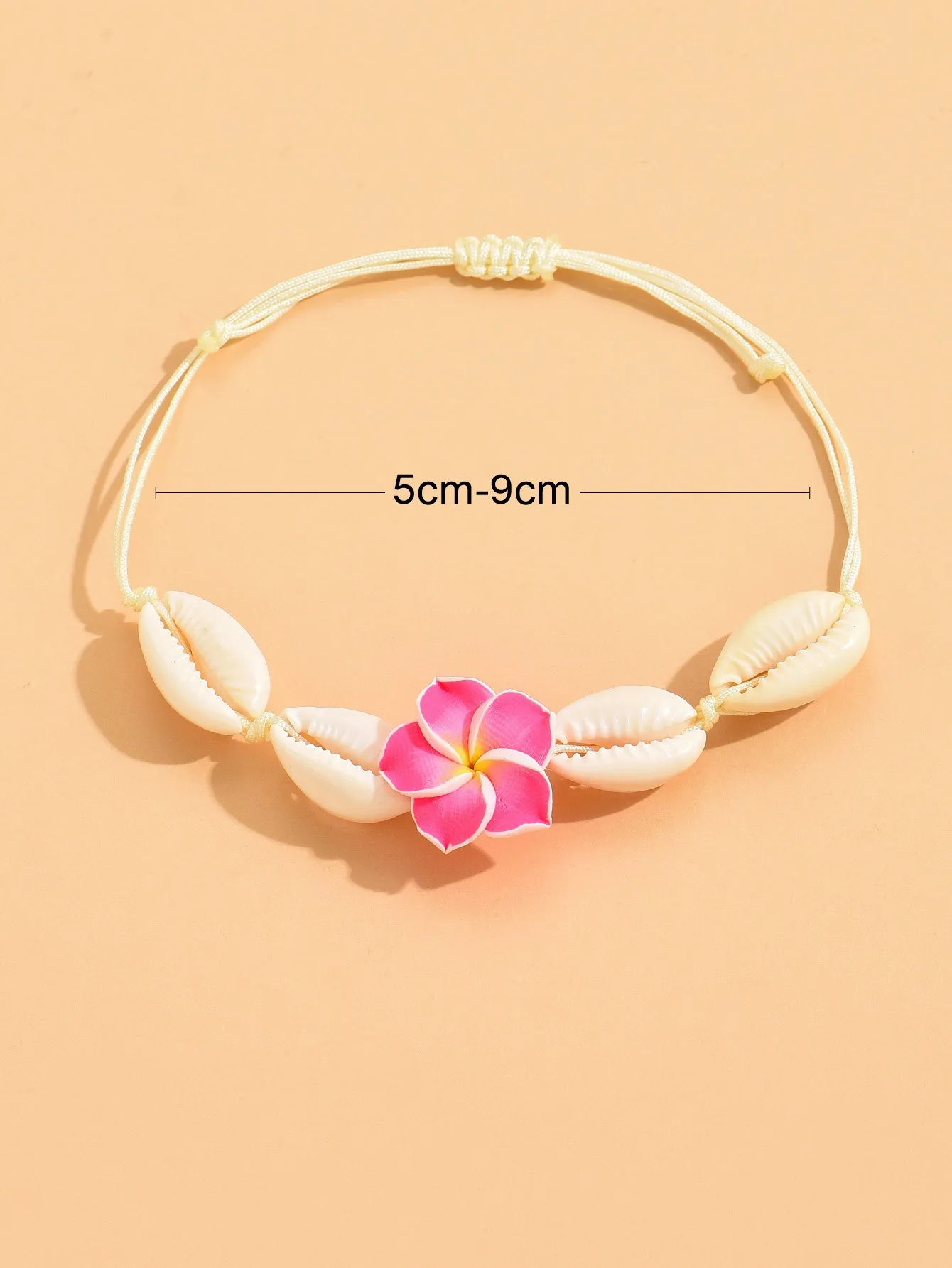 Retro Pink Eggflower Shell Bracelet For Women Bohemian Summer Beach Woven Rope Bracelet Party Jewelry Y2K