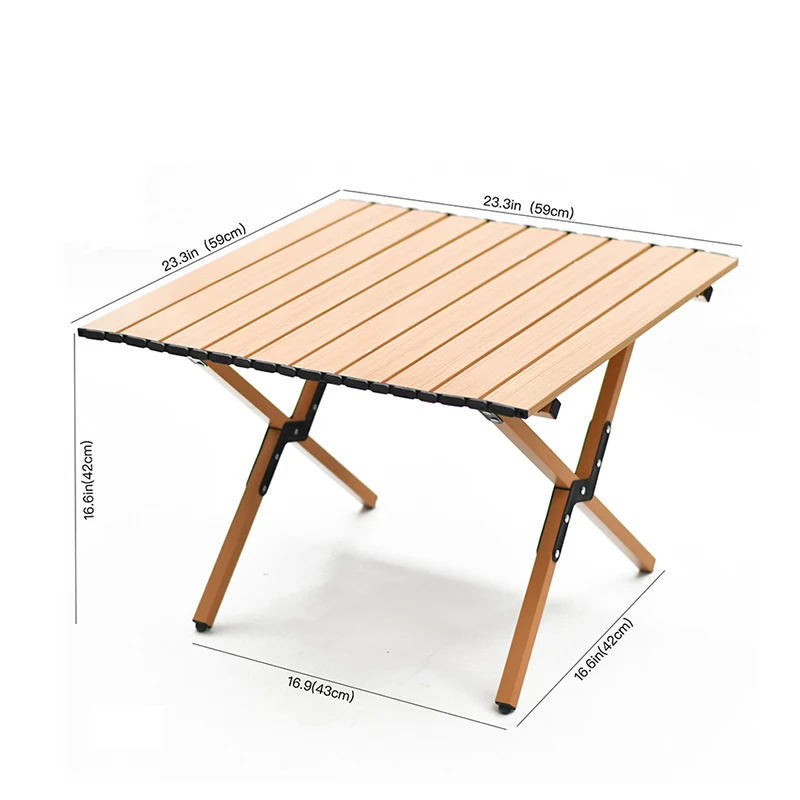 Mesa dobrável leve ao ar livre, Camping Roll Table